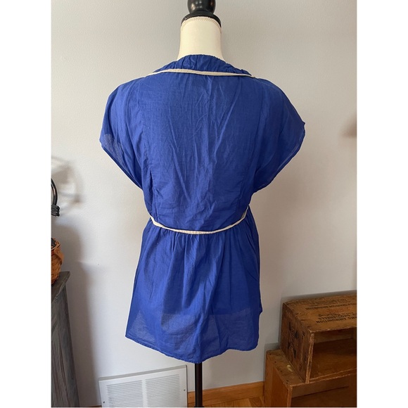 Blue and beaded blouse - Picture 4 of 5